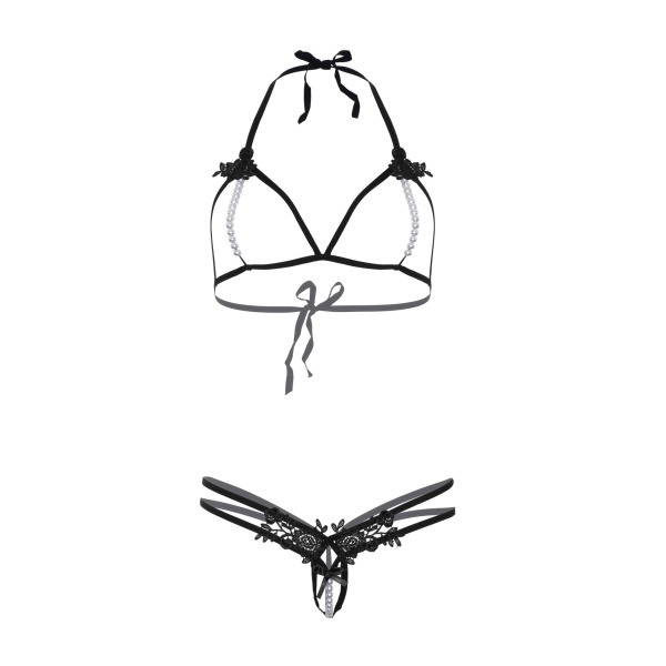 Set Reggiseno e slip perlato